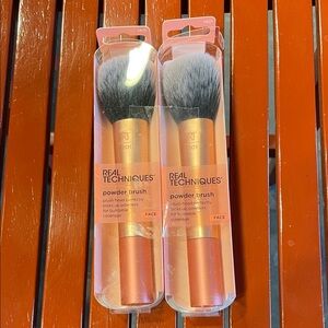 Real Techniques Orange and Black Powder Brushes